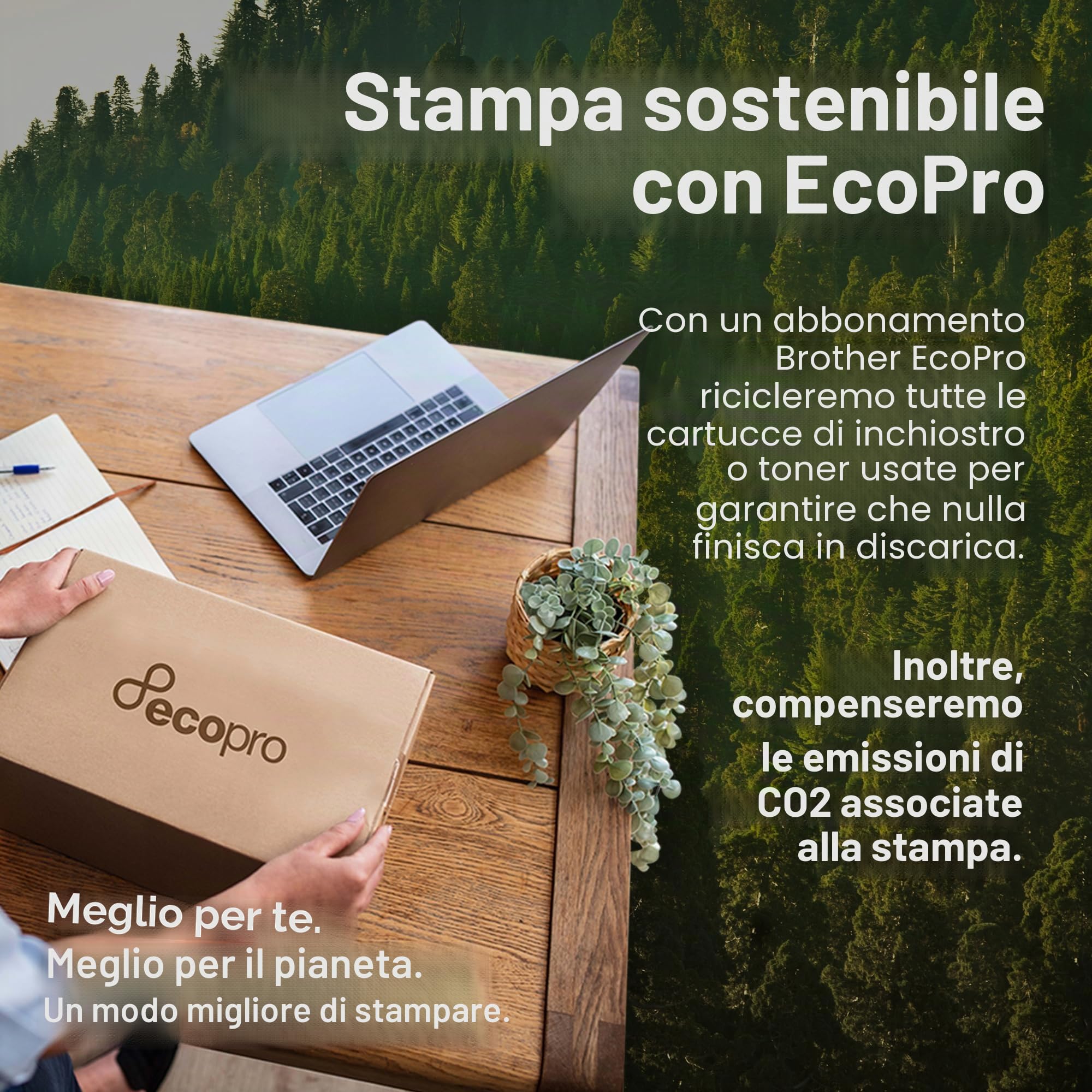 BROTHER HL-L3220CWE Stampante LED wireless a colori con abbonamento EcoPro, funzione singola, USB 2.0, A4, prova gratuita di 4 mesi, consegna automatica del toner, spina UK