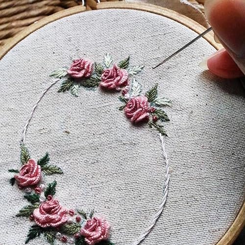 Miniatura 5 de Aro de bordado de 8 pulgadas, 12 piezas, aros de bordado circulares a granel, aro redondo grande para bordar, anillo de aro ajustable para arte,