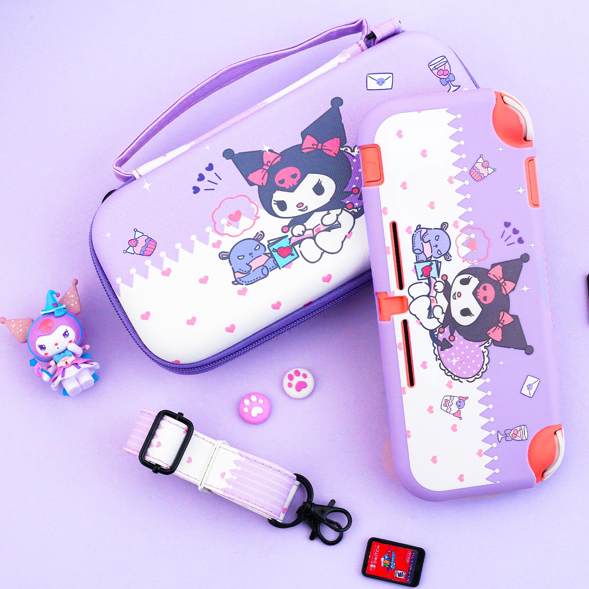 HYPERCASE Uroczy zestaw etui do Nintendo Switch Lite, Kreskówka 3, Kreskówka