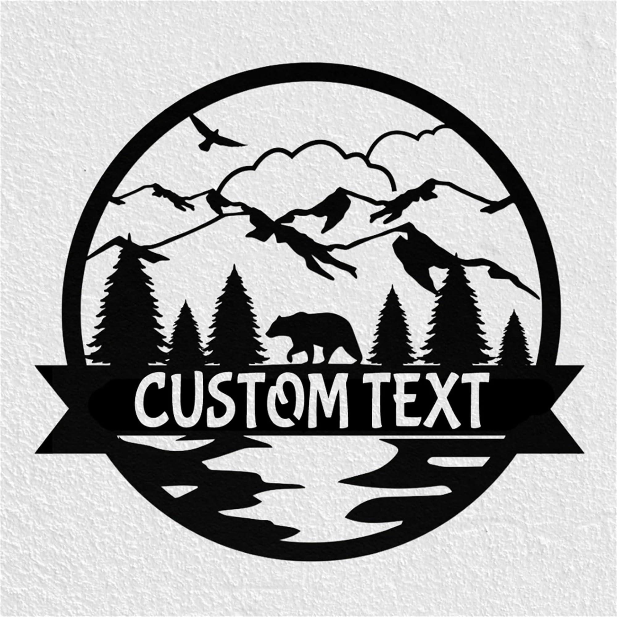 Custom bear metal sign - bear metal wall art - Nature Wall Art - Personalized Hunter Name Signs - Wildlife Wall Art -hunter cabin metal sign