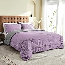 beeweed Summer Duvet Double Size, 4.5 Tog Down Alternative Comforter Set with 2 Shams, Reversible Coverless Duvet Microfiber Soft Bed Quilt for All Seasons, Machine Washable, 200x200cm