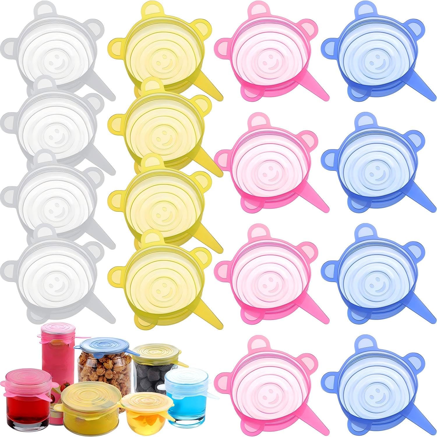 Couvercles en silicone réutilisables de 2,6 cm durables