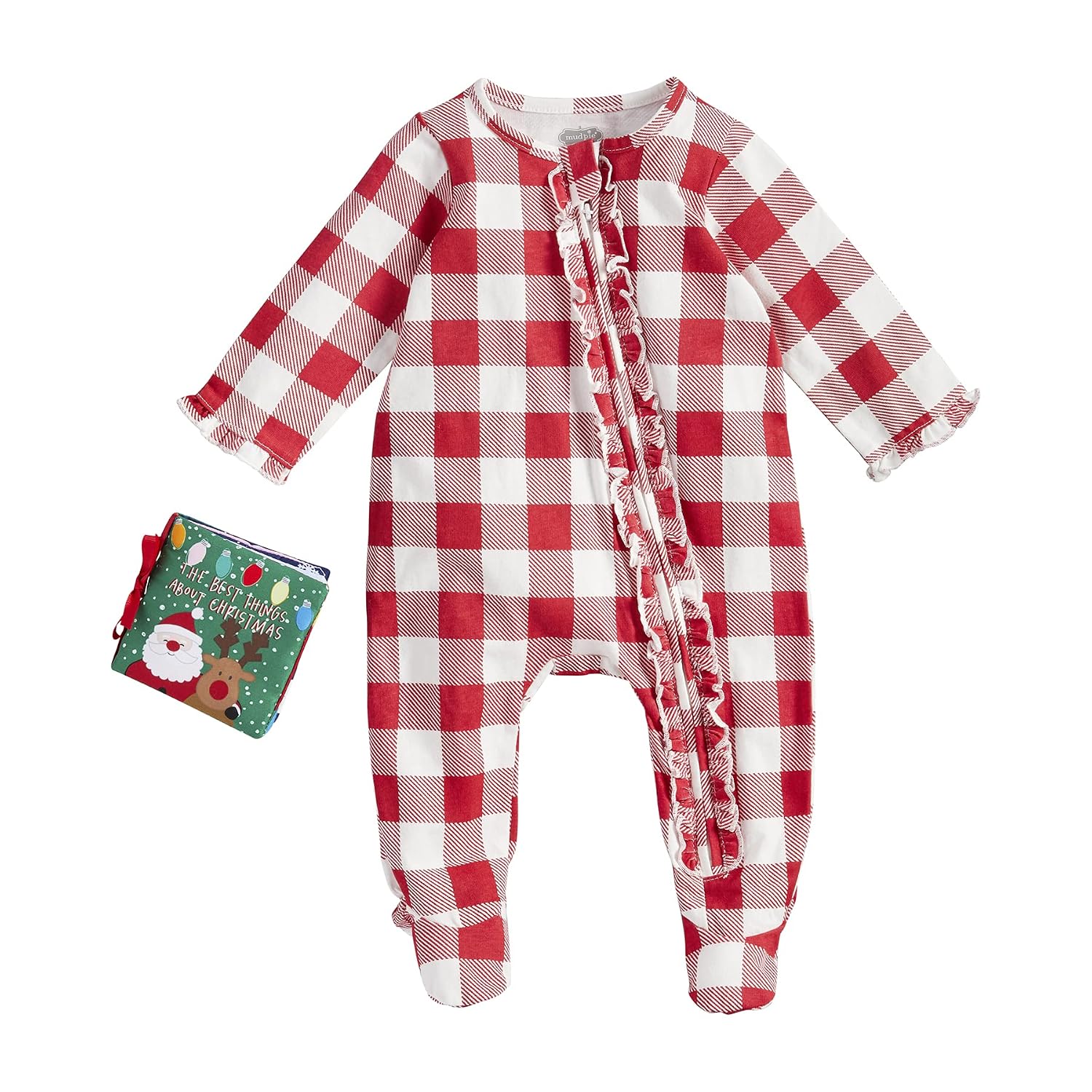Mud Pie Baby Girl Christmas Sleeper and Book, Red, 3-6 Months, Red, 3-6 Months - Review, Price and Buying Guide