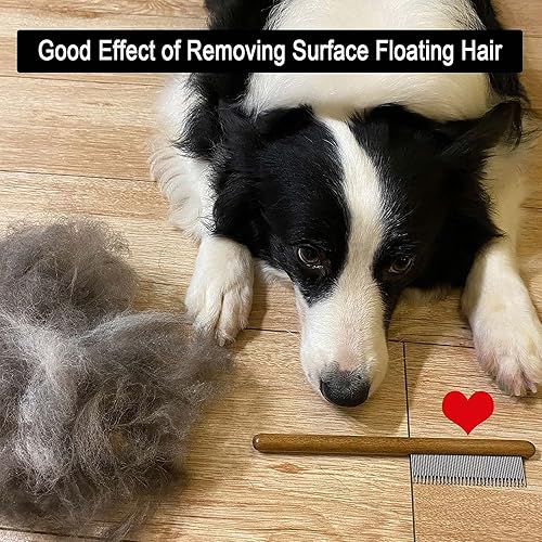 Miniatura 5 de Peine para gatos, peine para perros, peine de madera maciza para mascotas, herramienta de aseo para gatos, perros y conejos