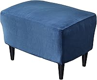 Vista 23 de Fundas otomanas elásticas, funda otomana de terciopelo, funda rectangular de almacenamiento para taburete, funda para reposapiés para sala de estar