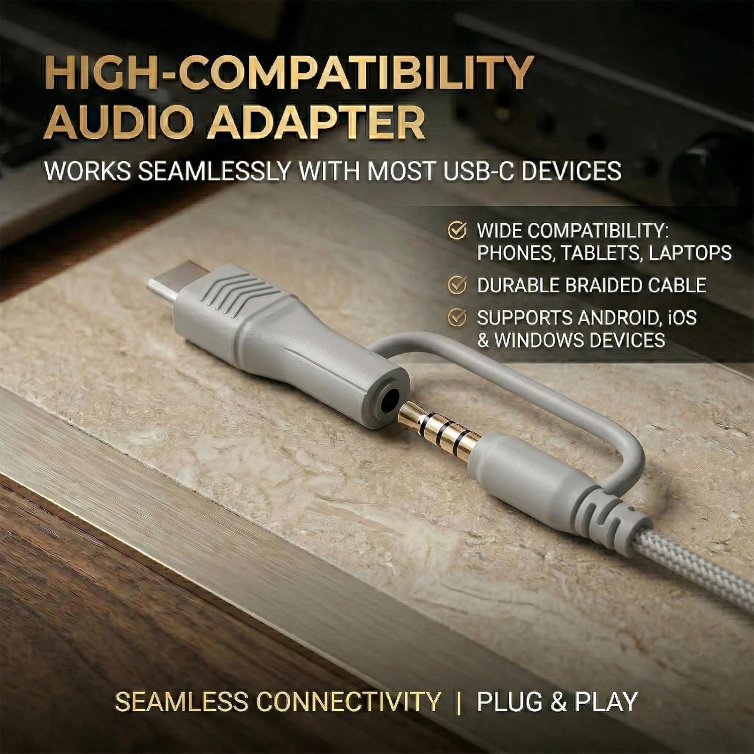 Wired Headphones, Premium Over-Ear Headset with Hi-Fi Stereo Sound, Noise-Isolating Ear Cushions, Lightweight Comfortable Design, Tangle-Free Cable, Ideal for Work & Daily Commute (Silver)