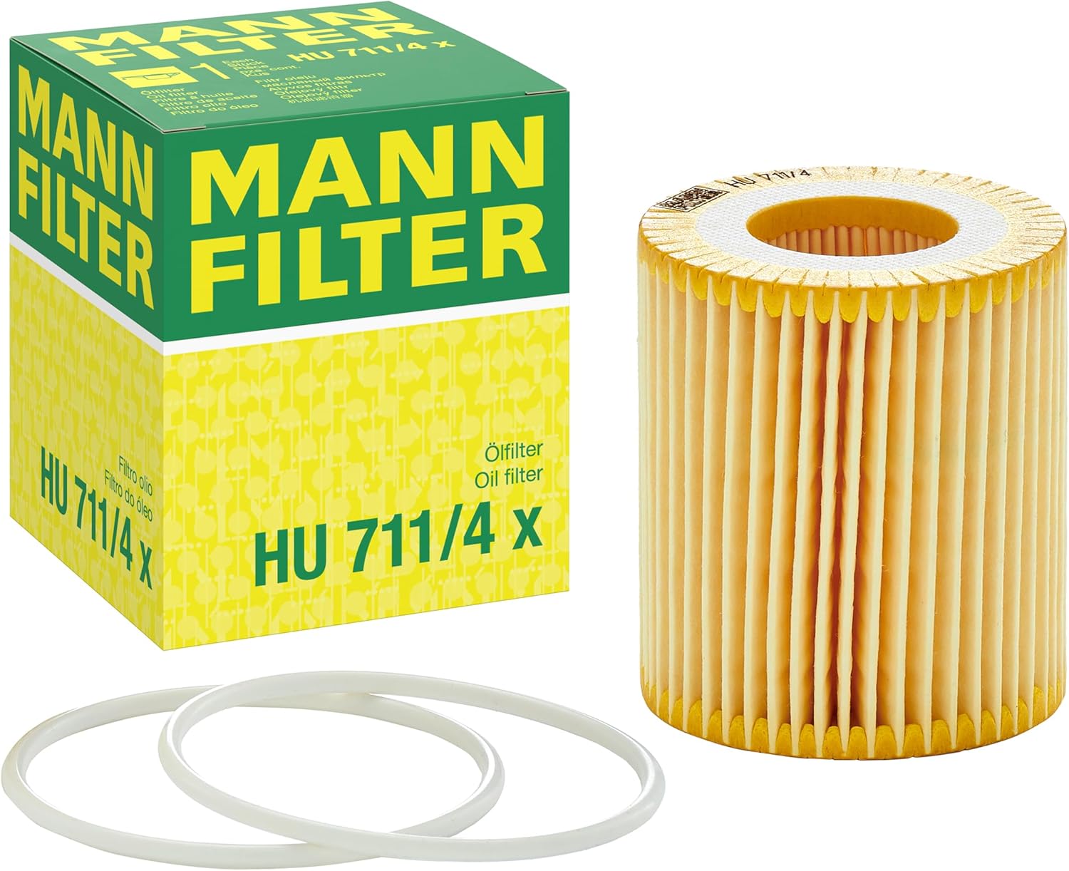 MANN-FILTER HU 711/4 x Oil Filter - for Cars + Transport Vehicles