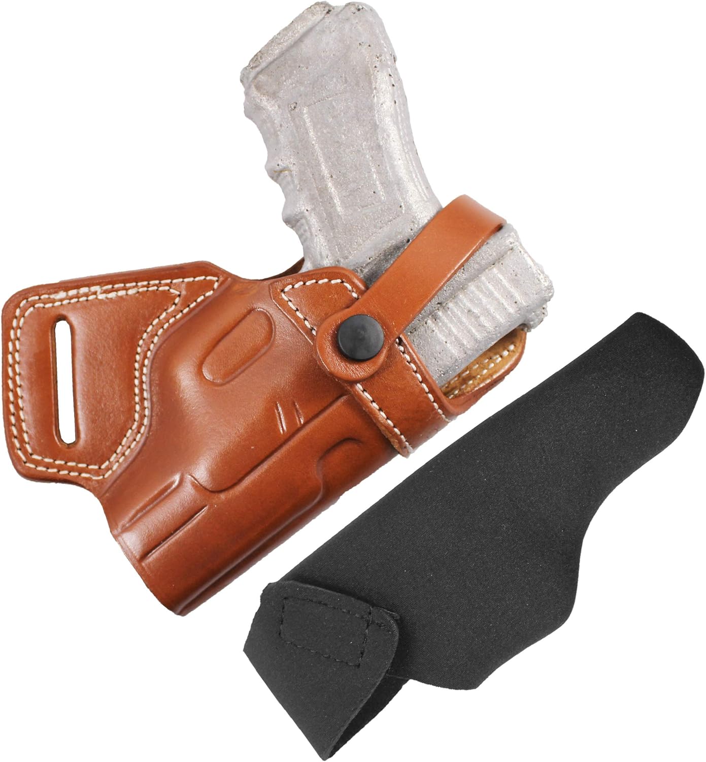 YT HOBBY Real Handmade Leather Small of Back SOB Gun Holster with Retention Strap