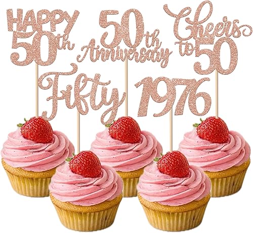 Vista 13 de Rsstarxi Paquete de 30 decoraciones para cupcakes de cumpleaños de 14 años con purpurina 2011 Hello 14 Cheers to 14 años de edad, catorce años, Negro