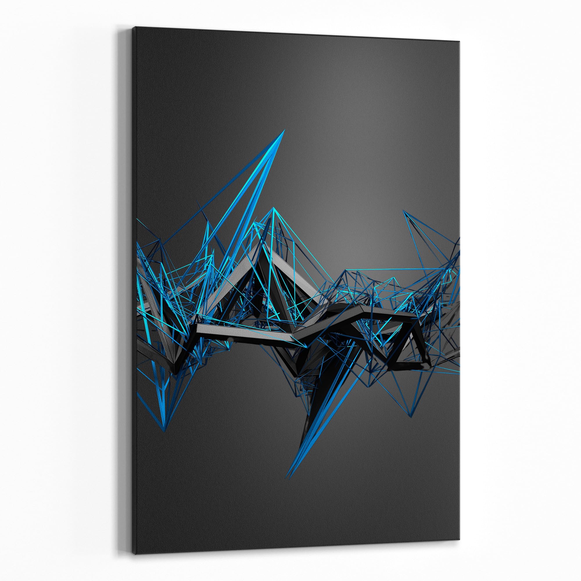 DEQORI Lavagna magnetica con stampa UV, motivo "nastro ondulato virtuale", design rettangolare, 40 x 60 cm, lavagna metallica scrivibile, decorazione da parete per cucina, corridoio, cameretta dei