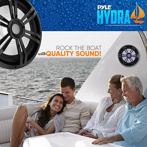 Miniatura 7 de Pyle - Subwoofer marino delgado de 12 pulgadas, 500 W, 4 ohmios, impermeable, sistema de altavoces para barcoautomóvil, cono de polipropileno de