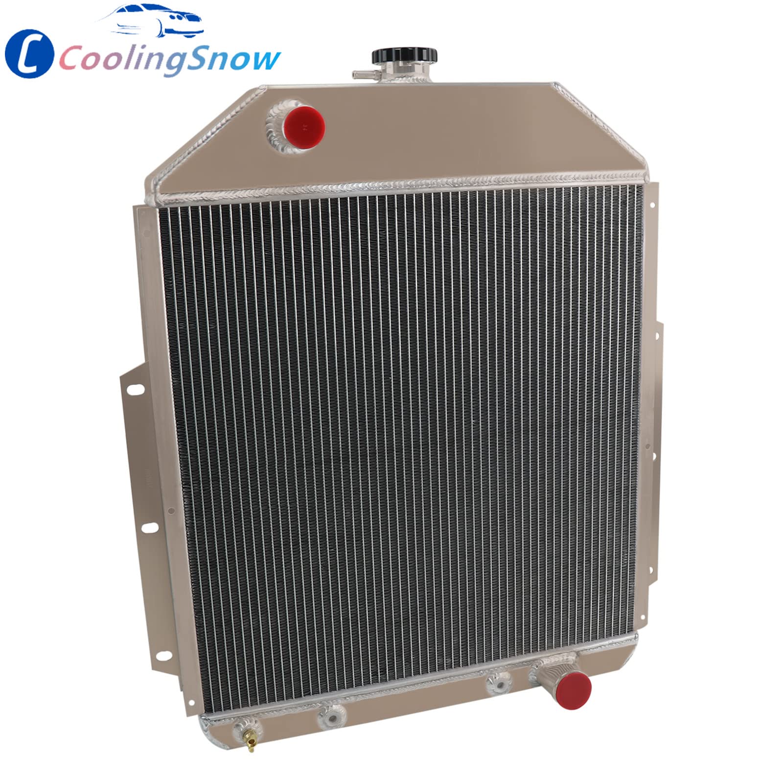 CoolingSnow All Aluminum Radiator Cooler for Ford F1 F2 F3 Pickup Truck 1942-1952 Chevy V8 Engine Co