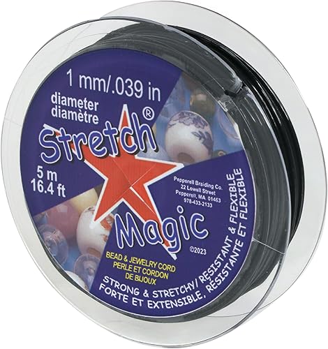Vista 31 de Stretch Magic Cordón elástico para cuentas – Color transparente, 0.024 in de diámetro, 32.8 ft (32 pies) – Cuerda fácil de anudar, fuerte y elástica