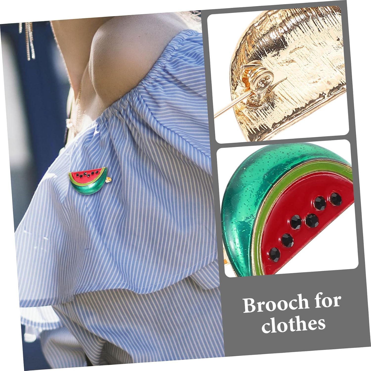 Homoyoyo Pcs Enamel Pins Cartoon Watermelon Brooch Palestine Jewelry Fashion Brooch Pin Shell, 3.5 * 1.8cm, Metal, alloy