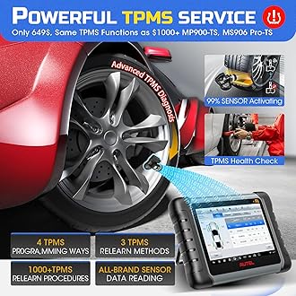 Autel Maxicom Mk808Ts Tpms Scanner With Complete And Sensor Programming, Diagnosis For All Systems Combination Of Service Functions , Same As Mk808/Mx808/Mk808Bt+Ts608（Upgraded Ts601 Orts508)