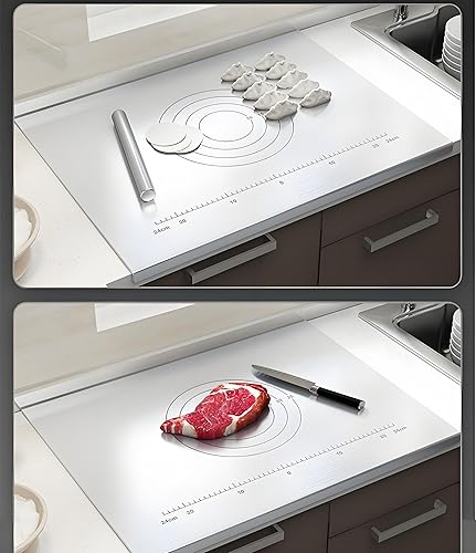 Miniatura 6 de Tabla de cortar de acero inoxidable 316, tabla de cortar, tablas de cortar para cocina, tabla de cortar grande para cortar carne, verduras, frutas,