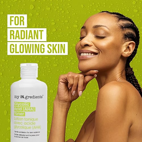 Miniatura 8 de My in.gredients - Tónico de ácido glicólico (AHA), ayuda a exfoliar la piel, revela una piel suave y uniforme