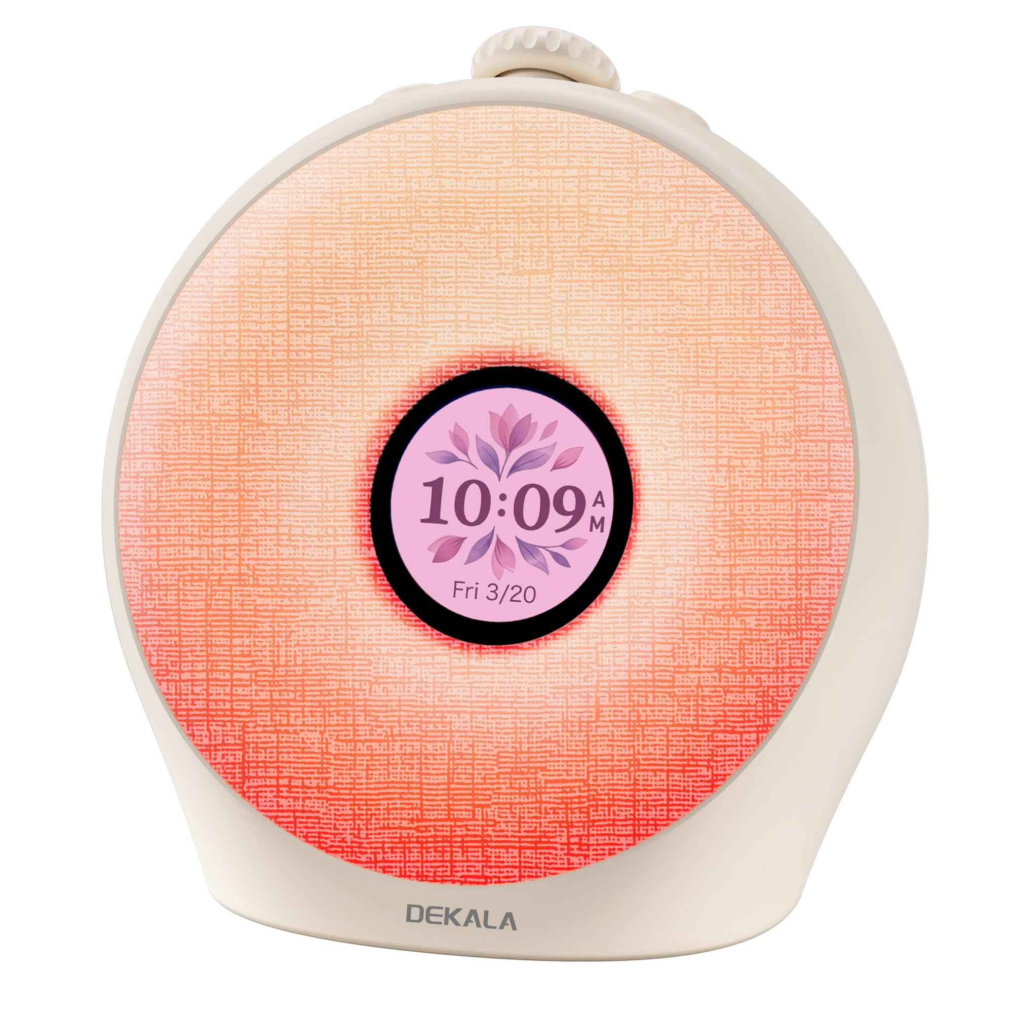 Dekala Tageslichtwecker für Tiefschläfer mit Pulse Wake 95 dB, Lichtwecker Sonnenaufgang & Sunset Sleep, Wake Up Light, 7 Display-Themen, Sound Machine, Atemlicht, 4 Alarme, Farbdisplay, Ohne App
