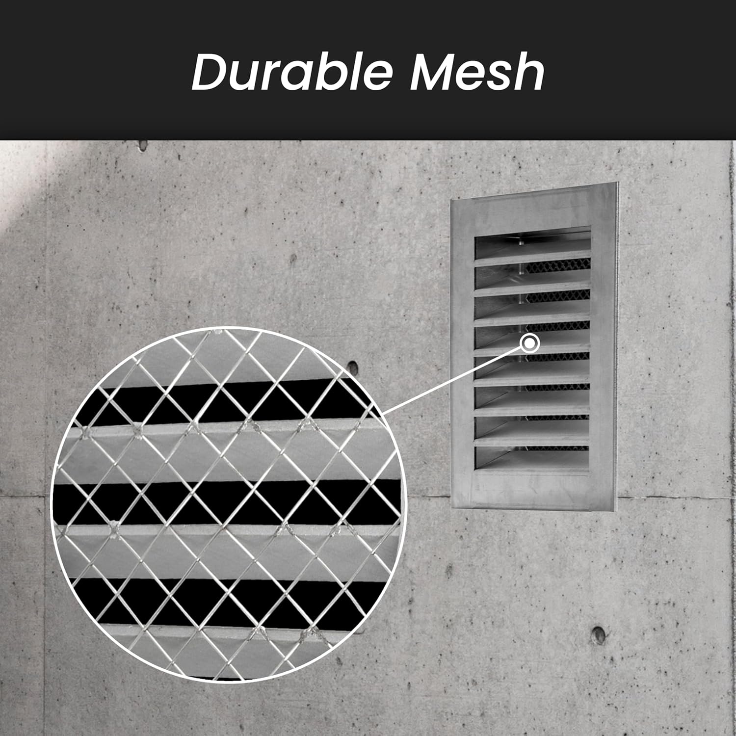 Repa Market 20 x 8 Inch (Duct Opening Size) Galvanized Steel Gable Vent - Shed Vents with Screen - Square Wall Vent - Outside Vent Covers for House - Ceiling Air Vent Covers - Return Air Vent