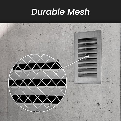 Miniatura 3 de Cubierta de ventilación galvanizada de 8 x 8 pulgadas, acero galvanizado, rejilla de ventilación cuadrada industrial, ventilación de metal con