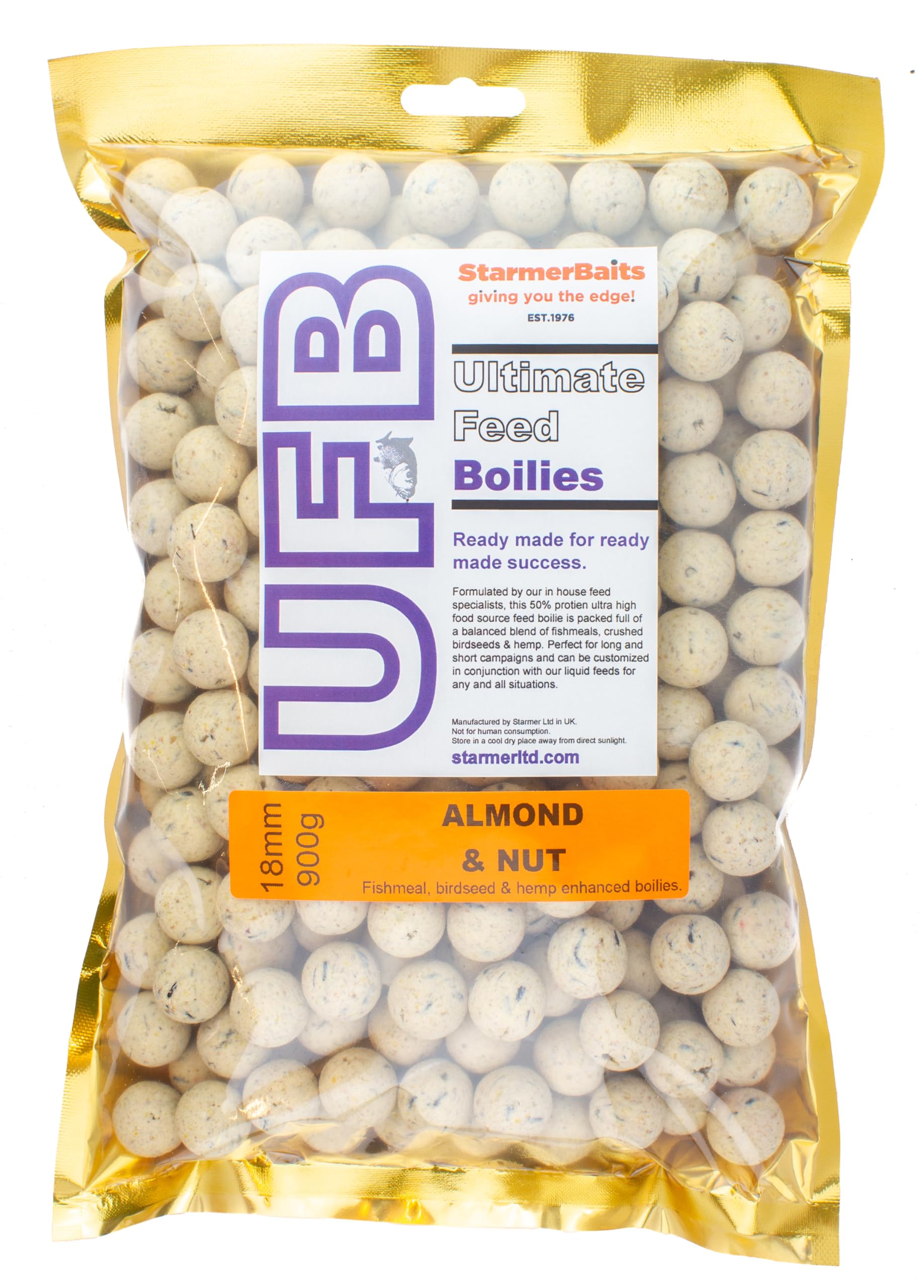 starmerbaits Ultimate feed boilies / 18mm / 900g / Almont & nut