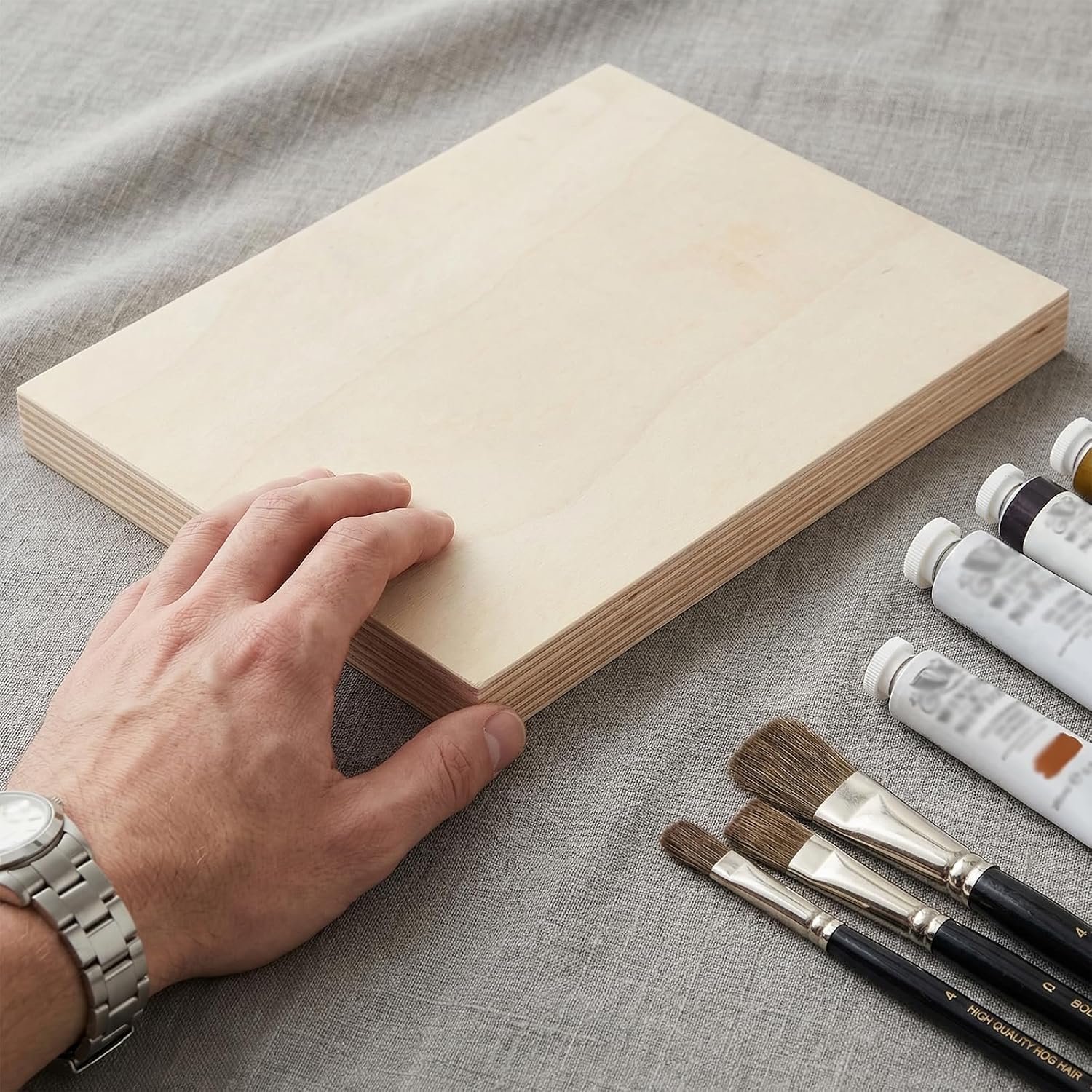 20 PCS Wood Panel Boards, 5.9 x 7.8 x 0.8 inch Unfinished Blank Wooden Canvas for Painting, DIY Craft, Pouring