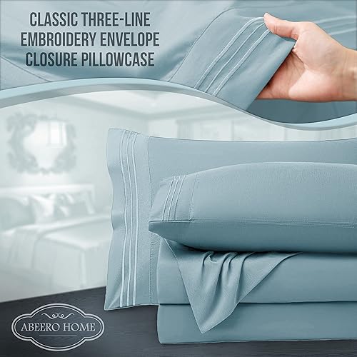 Miniatura 3 de Juego de sábanas tamaño individual  Sábanas de hotel de lujo  Sábana refrescante suave con correas elásticas en las esquinas  Sábana de microfibra