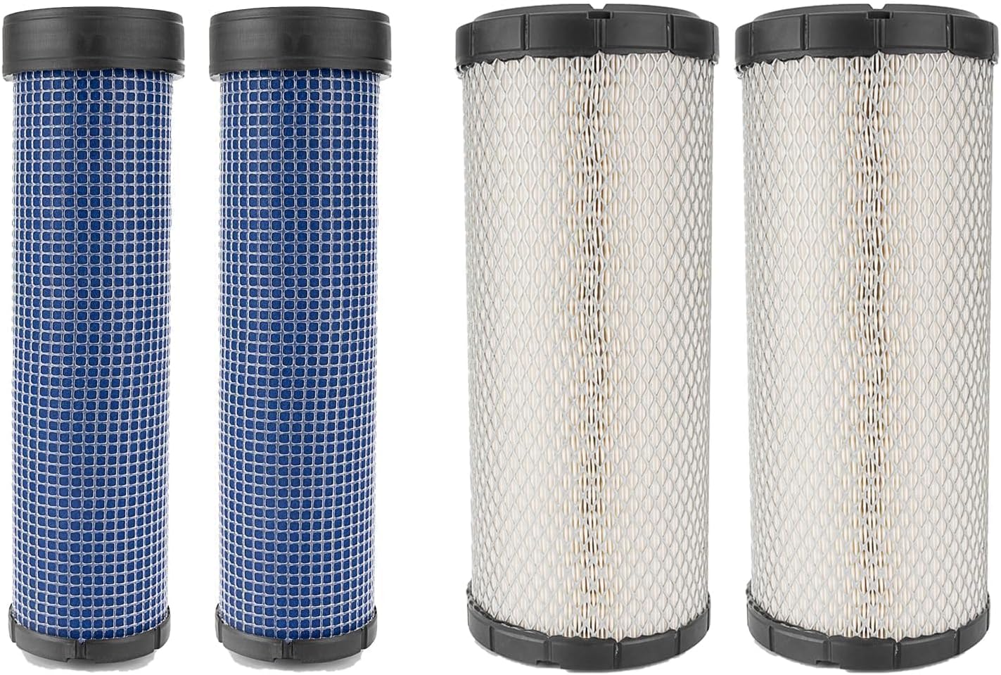 R1401-42270 R2401-42280 Air Filter Set for Kubota KX121-3 KX161-3 U45 U55 L48, Replacement for Donaldson P822768 P822769, Wix 46489 46490, Heavy Duty Engine Outer & Inner Filter Kit