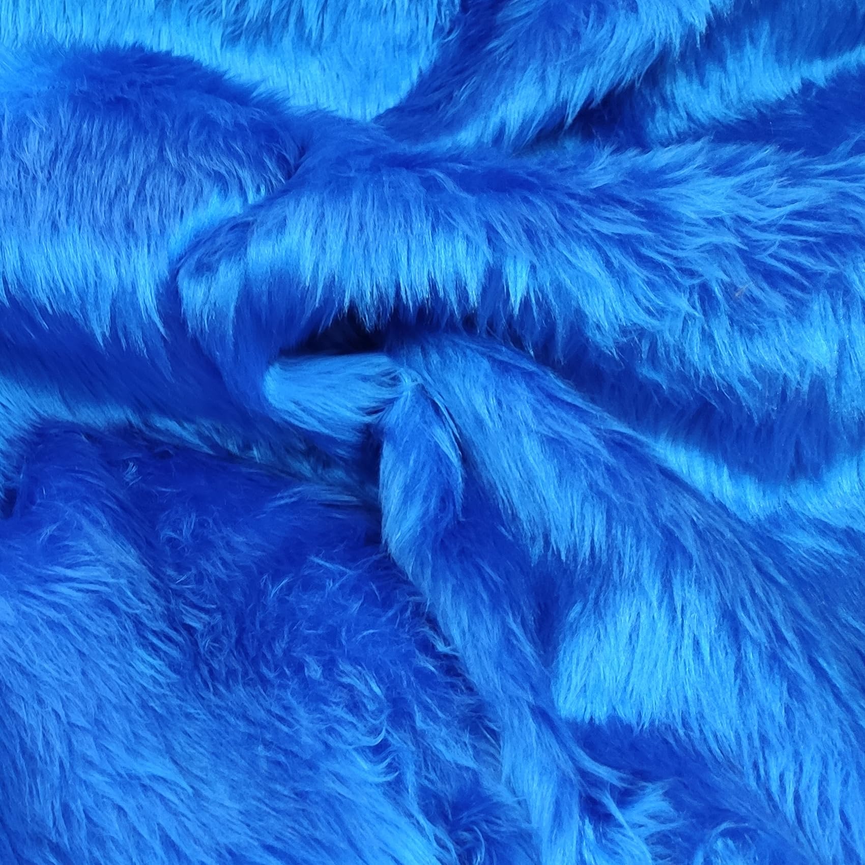 Premium Quality Faux Fur Fabric - Royal Blue - Short Plush Faux Fur - P800 / YF80 (5 Metres 150cm x 500cm)