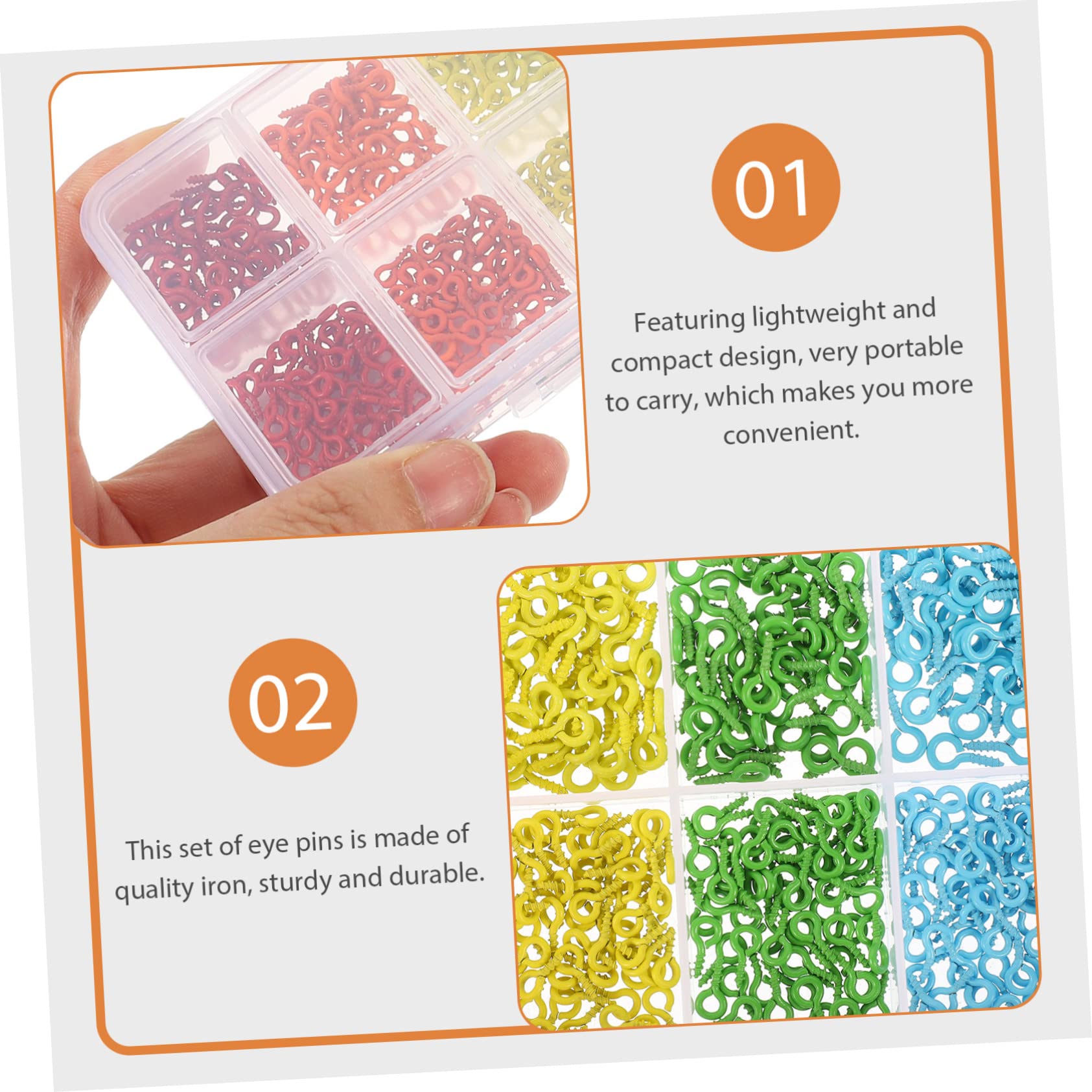 FUNOMOCYA 100pcs Assorted Color Screw for DIY Jewelry Making Jewelry Making Supplies