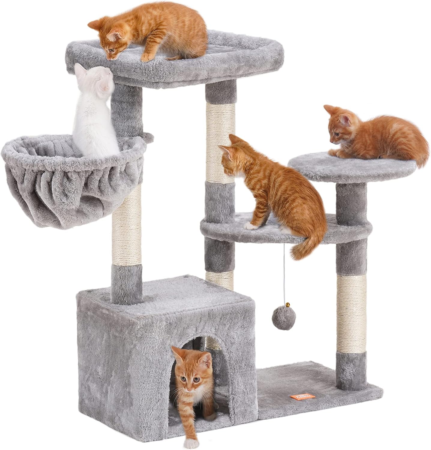 Heybly Cat Tree Cat Tower Condo with SisalCovered Scratching Posts and