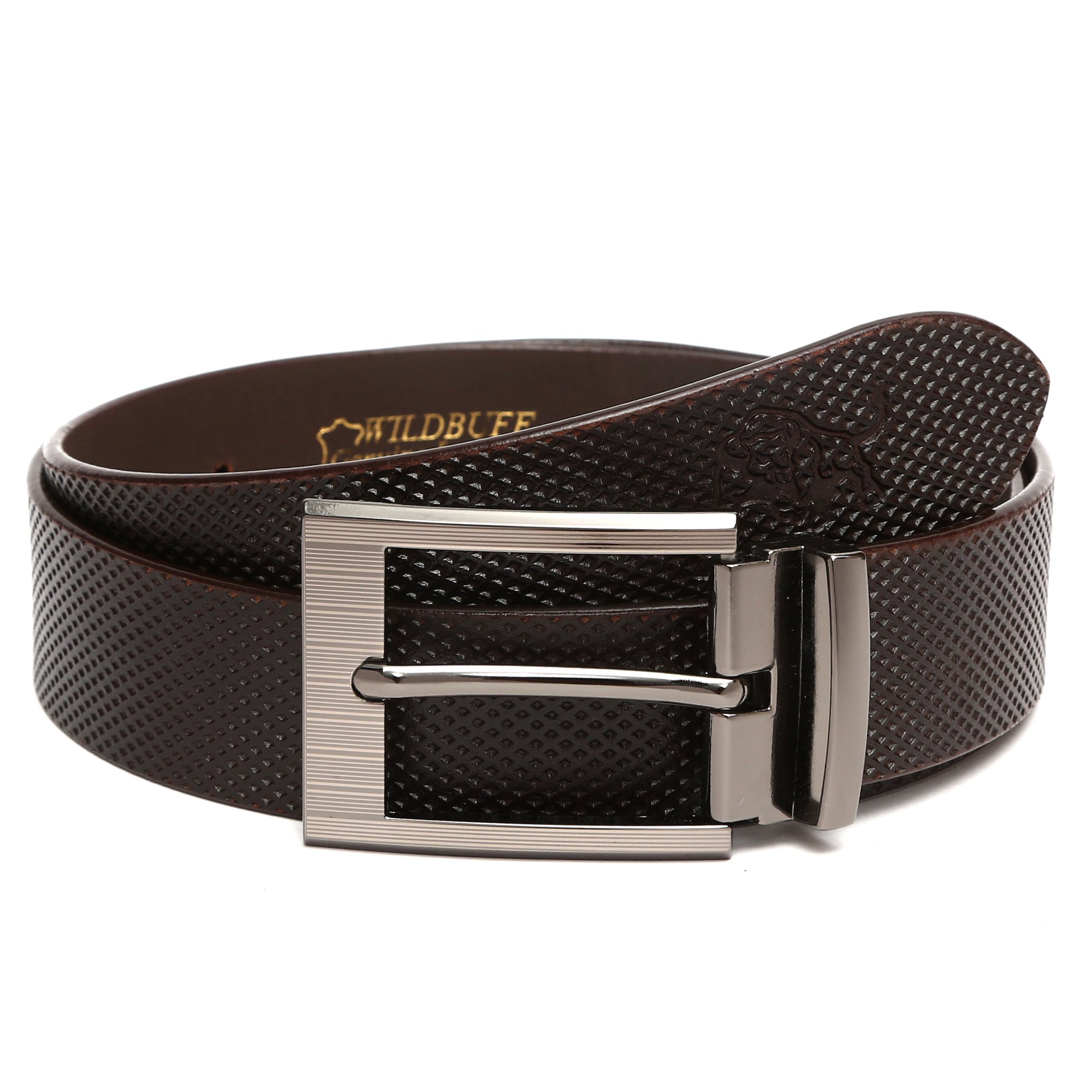 WILDBUFF Diamond Men's Leather Belt (WBN407)