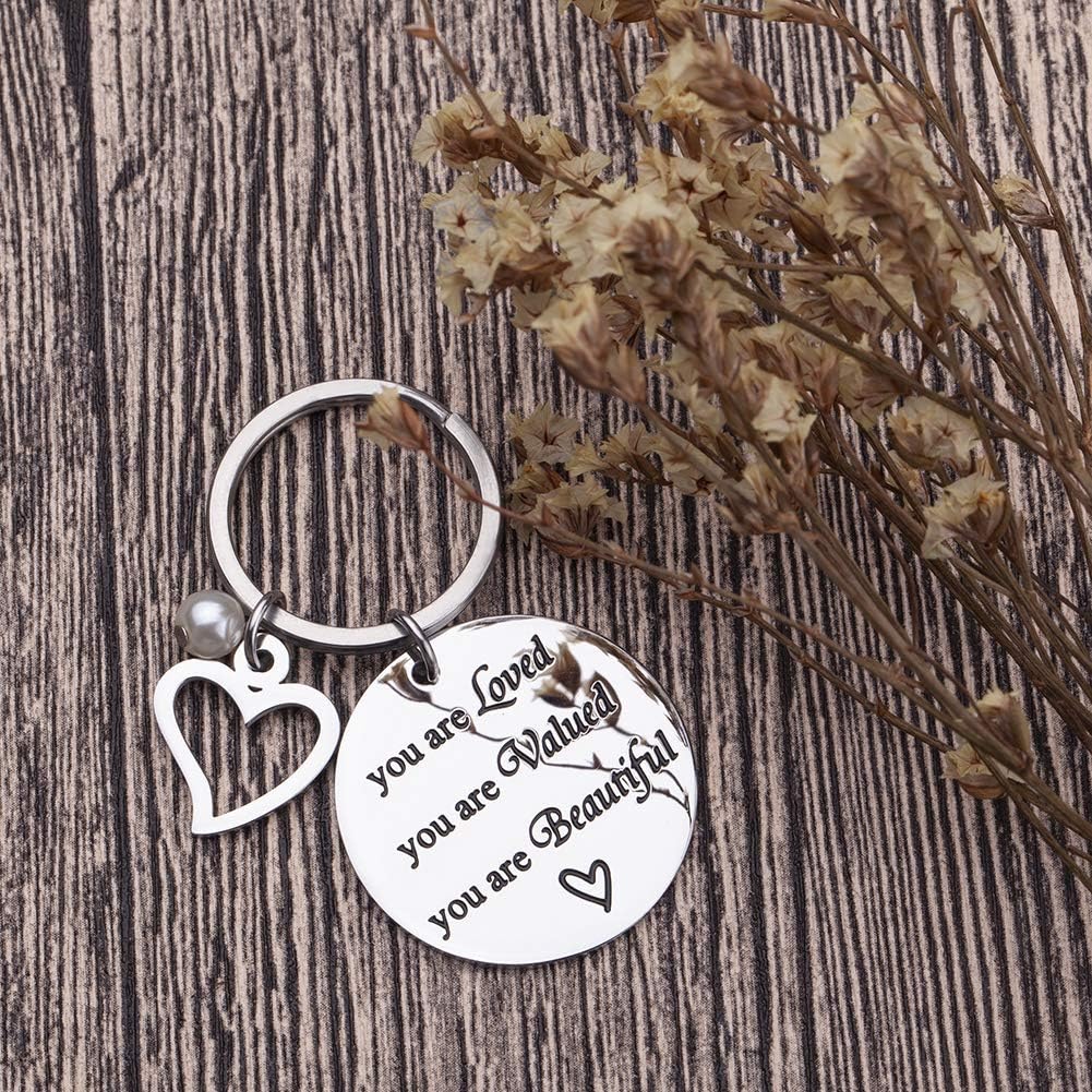 Inspirational Gifts Encouragement Keychain For Her Teens Teenage Girls Sister In Law Young Women Friends Birthday Valentine Day Gifts For Daughter Niece Key Chain Dog Tag For Her Presents : Clothing, Shoes & Jewelry