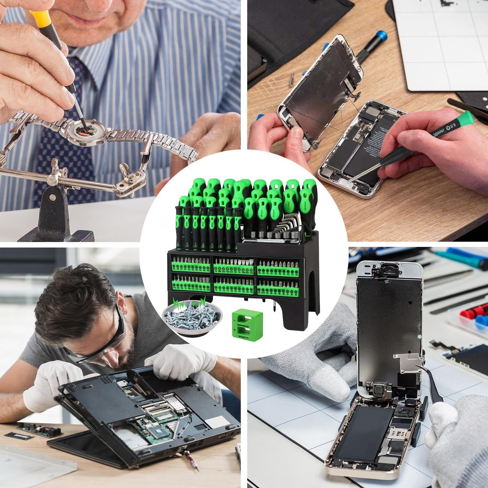 Zestawy Bitów Do Wkrętaków Silne Magnetyczne Wytrzymałe | Komplet Śrubokrętów Do Napraw Domowych Przemysłowego Wytwarzania Instalacji Elektrycznych Inżynierów Napraw