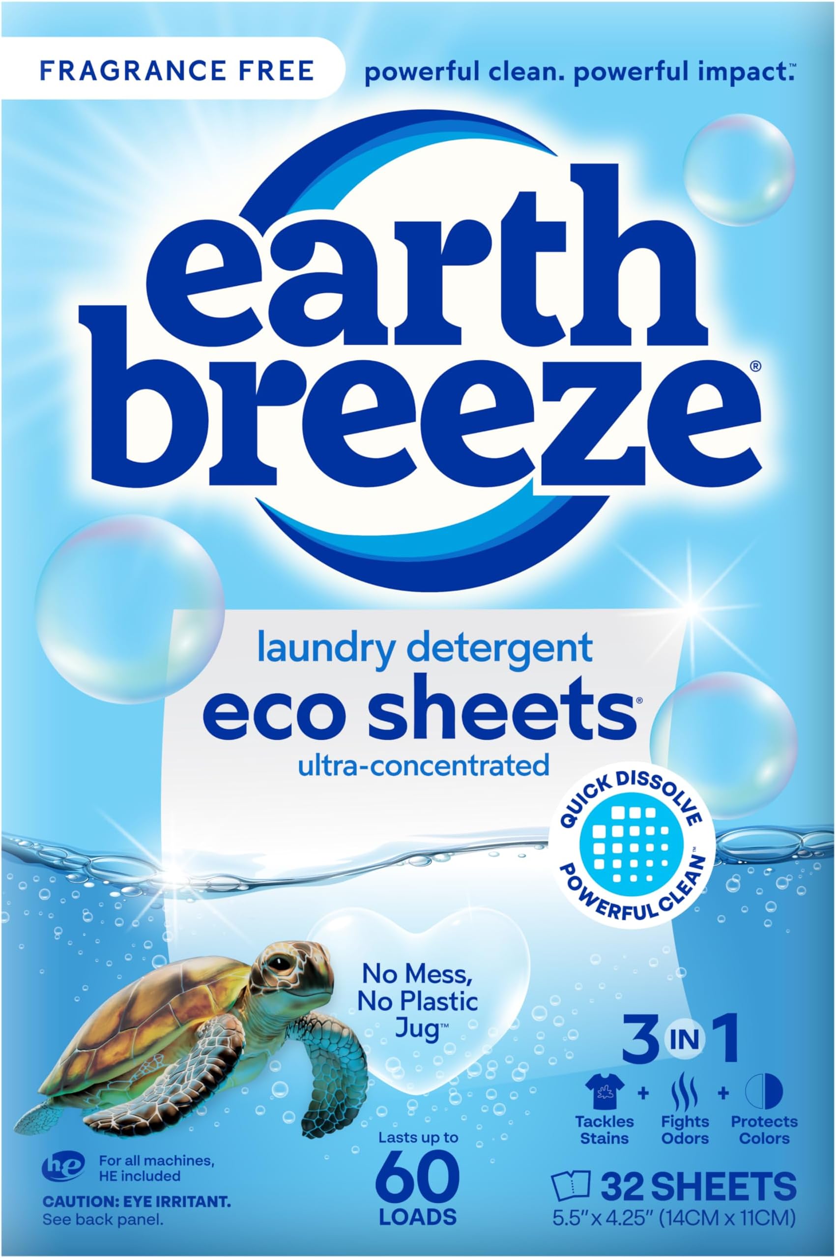 Earth Breeze Fragrance Free Laundry Sheets