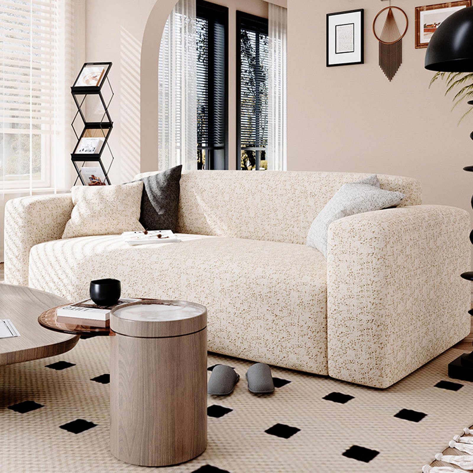 Couvercle de canapé extensible pour rénover un sofa usé 4 places