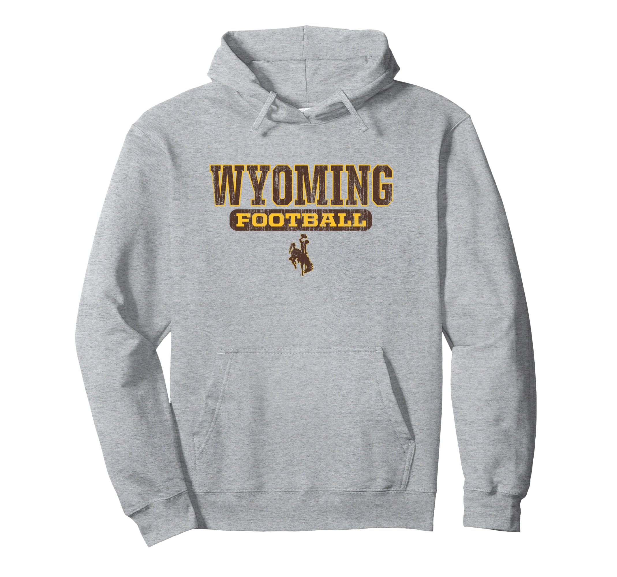 Wyoming Cowboys Apparel Football Block Pill Pullover Hoodie