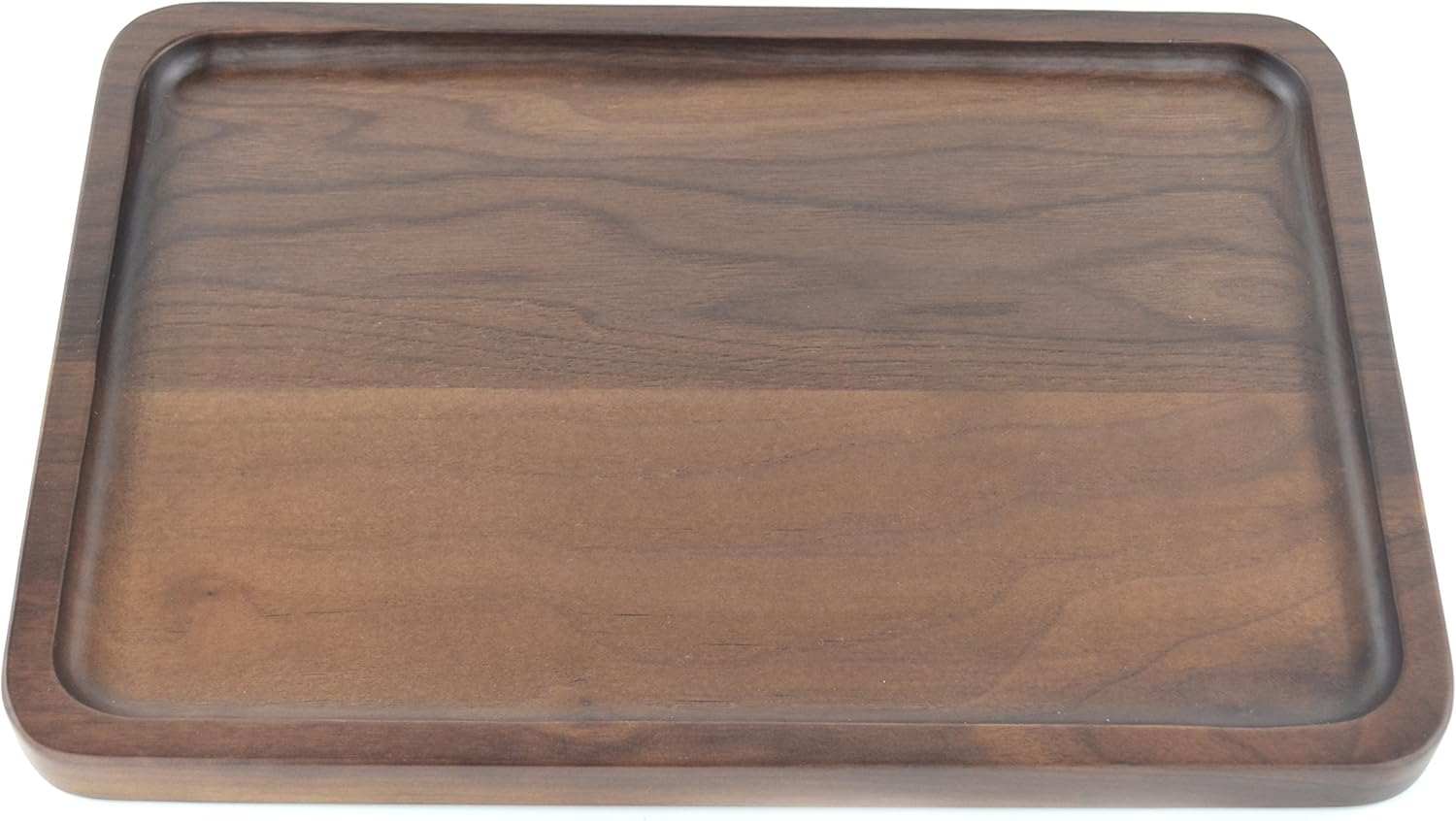 Exclusive Discount 80% Offer Samyo Black Walnut Solid Wood Rectangular Tableware Serving Tray Handcrafted Decorative Trays Food Tray Serving Platters for Coffee Wine Cocktail Fruit Meals (Middle Size)