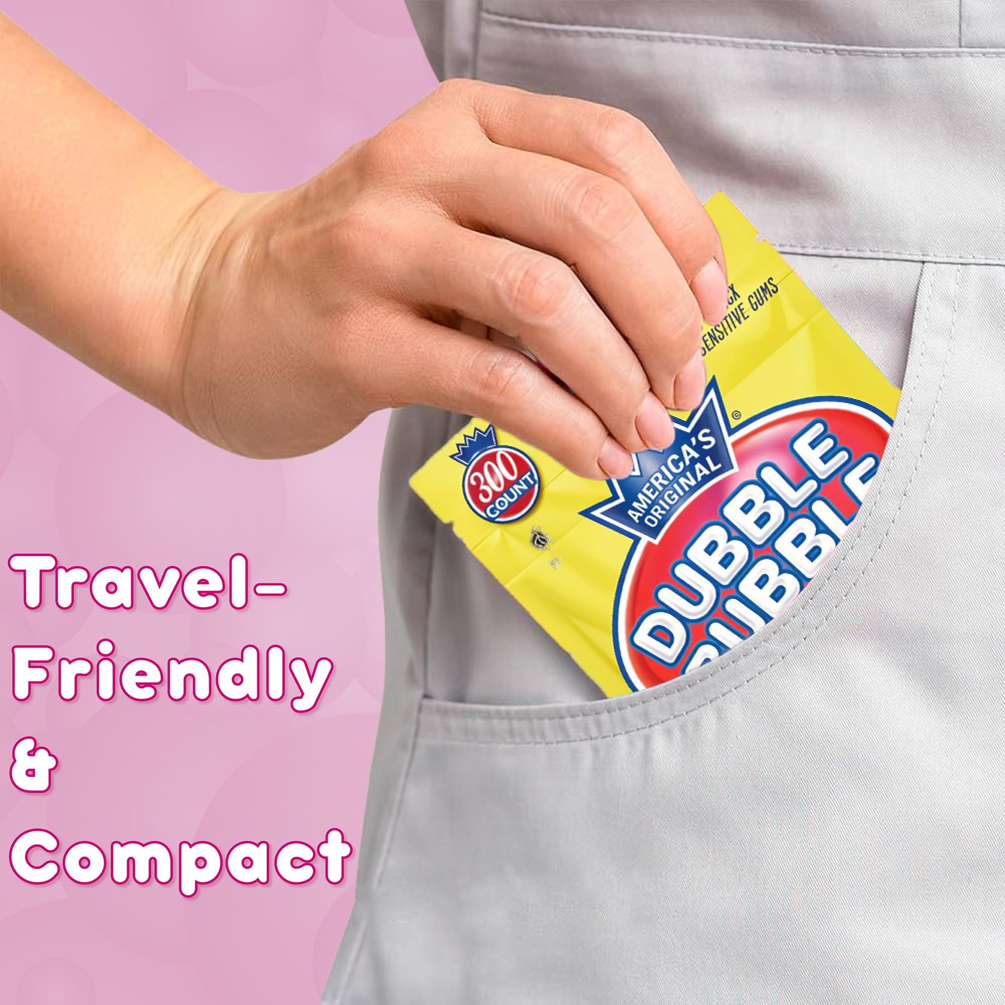 Flavored Floss Picks, 300 Count, Dental Floss Picks for Teeth with Fun Fruit Flavors, Flosser Picks for Adults and Children, | Bubble Gum Flavor