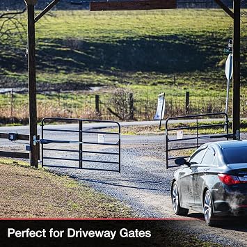 Mighty Mule MM372W-A Dual Gate Opener, Smart and Solar Ready, Includes Gate Opener Installation Ruler and More, Up to 16ft Long or 550lb per Leaf, Upgraded Gate Opener Kit