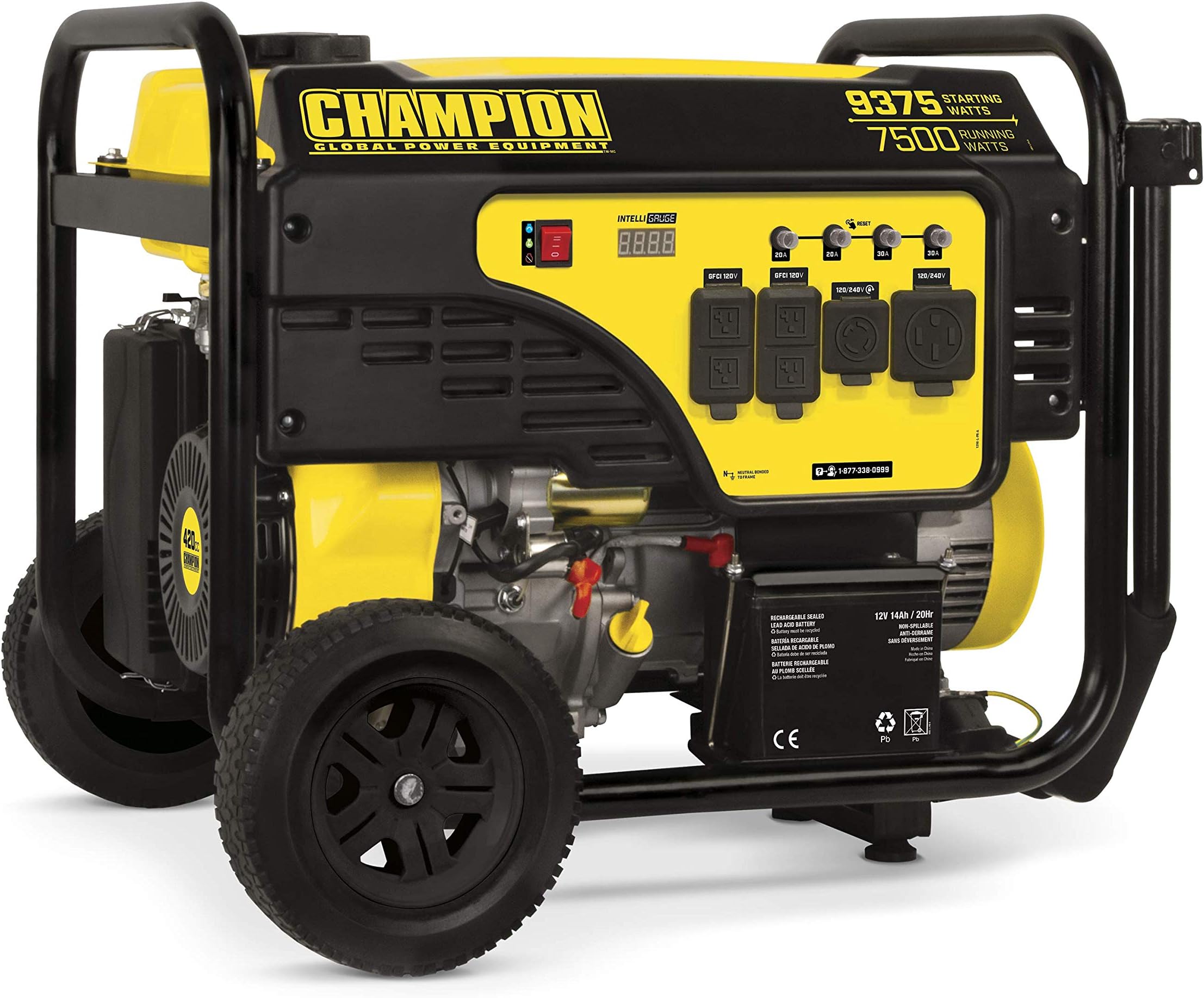 Champion Power Equipment 9375-Watt Portable Generator with Electric Start