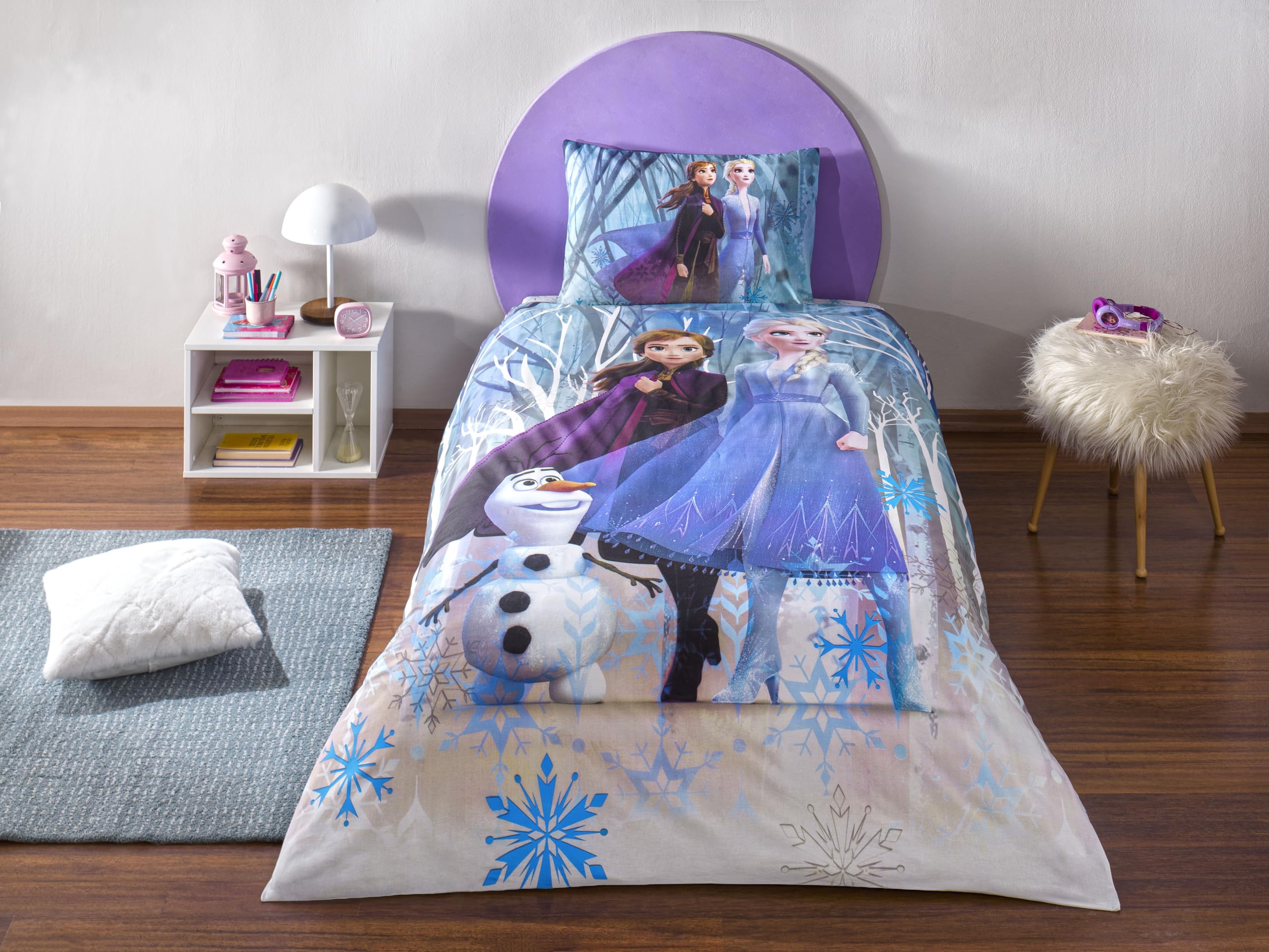 Disney Frozen Winter Tek Kişilik Pamuk Nevresim Takımı