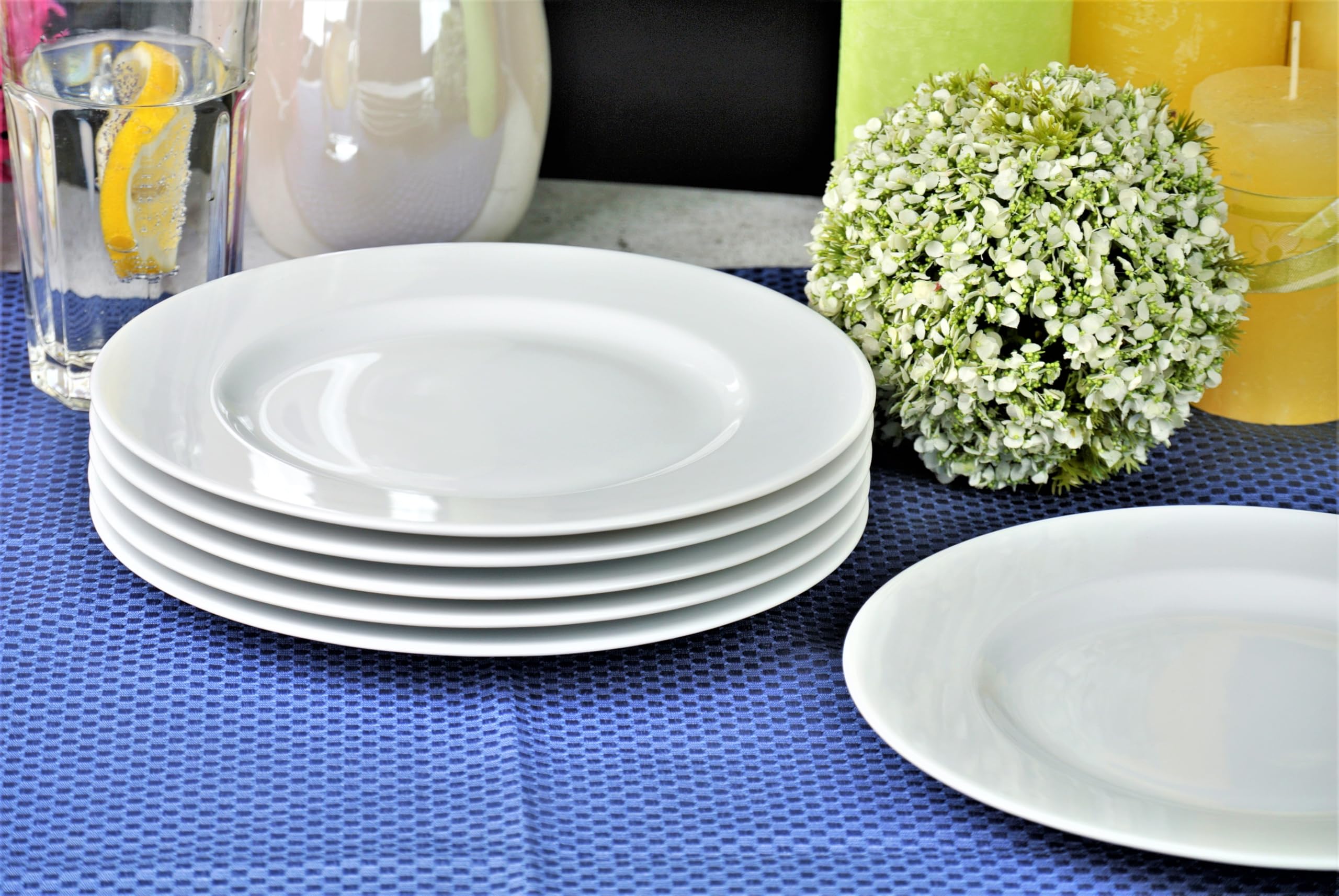 Retsch Arzberg Heike Weiss Frühstücksteller Kuchenteller 21cm, Set 6-teilig/Porzellan/uni weiss, rund