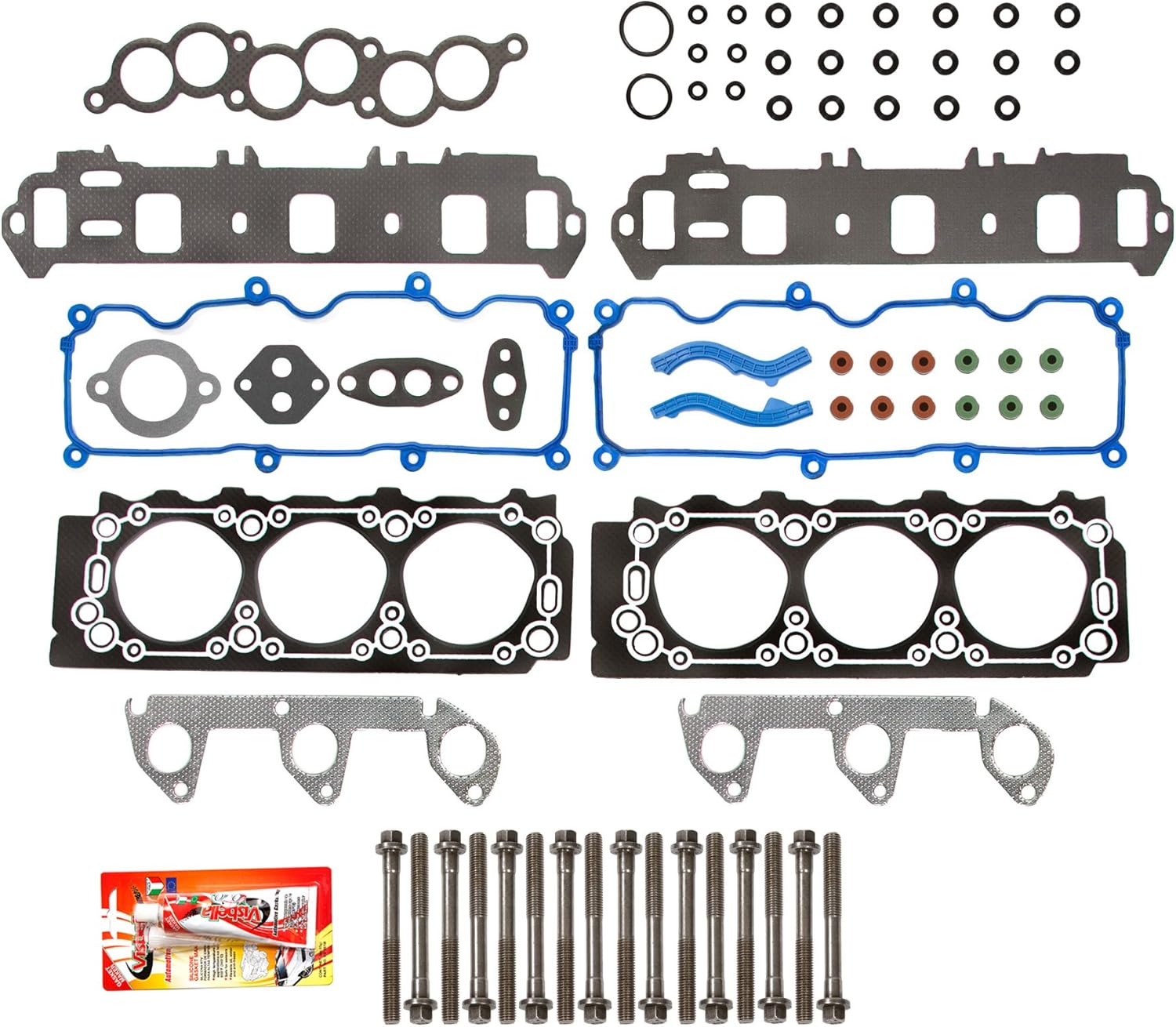 Compatible With 91-98 Ford Ranger Aerostar/Mazda B3000 3.0 V6 Head Gasket Set Head Bolts