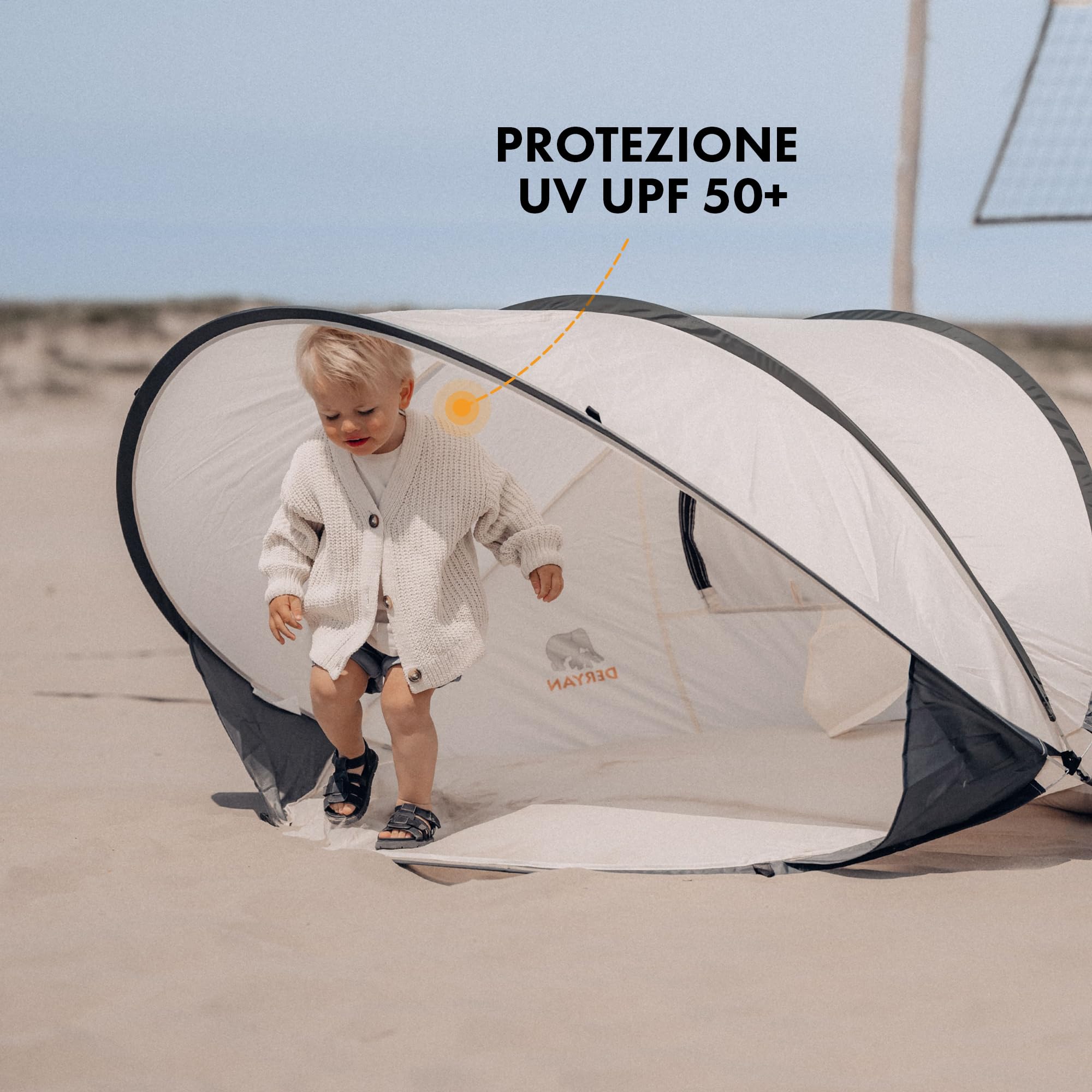 Luxe Pop Up Strandtent - Zilver
