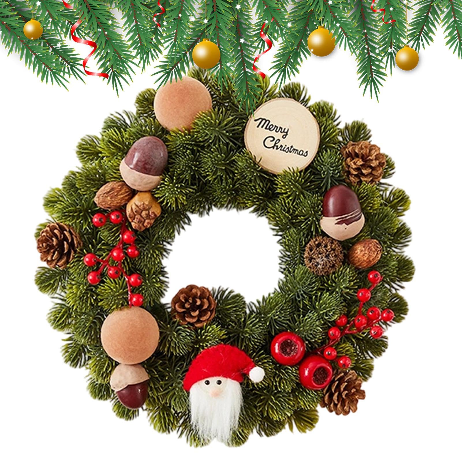 Couronne d'hiver pour cheminée et mur intérieur, l'ambiance chaleureuse de Noël