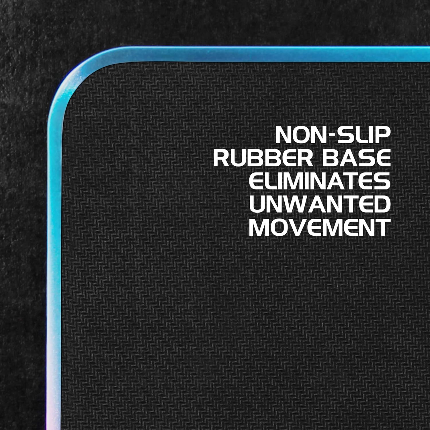 ENHANCE Metal LED Gaming Mouse Pad - Metal Mouse Pad with Large Aluminum Alloy Surface, Multi-Color Transparent Edges, Non-Slip Rubber Grip, & Sleek Precision Tracking for Esports - Silver