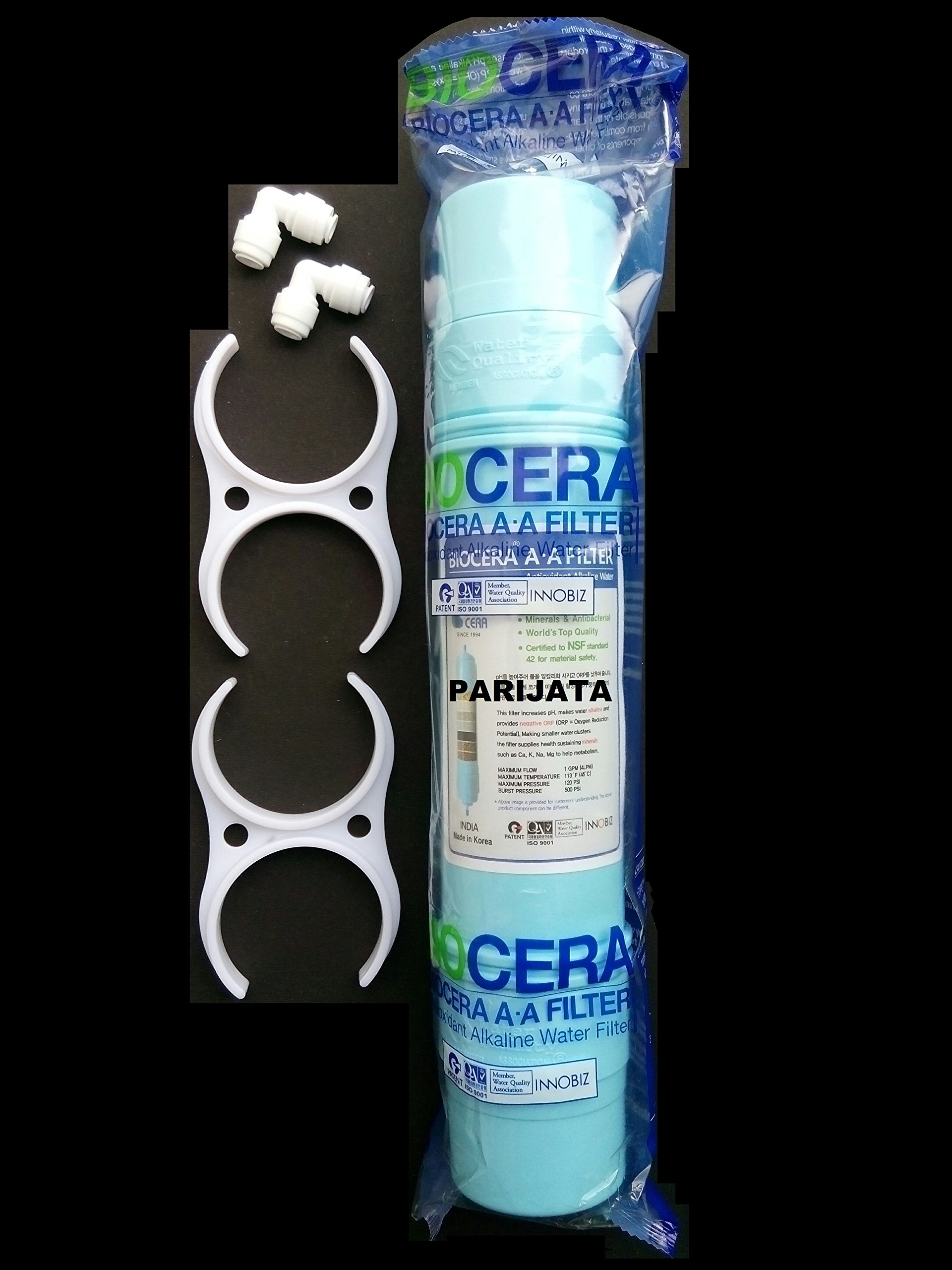 PARIJATABiocera Antioxidant Alkaline Water Filter With 80 Strips Ph 1-14 Testing Strips