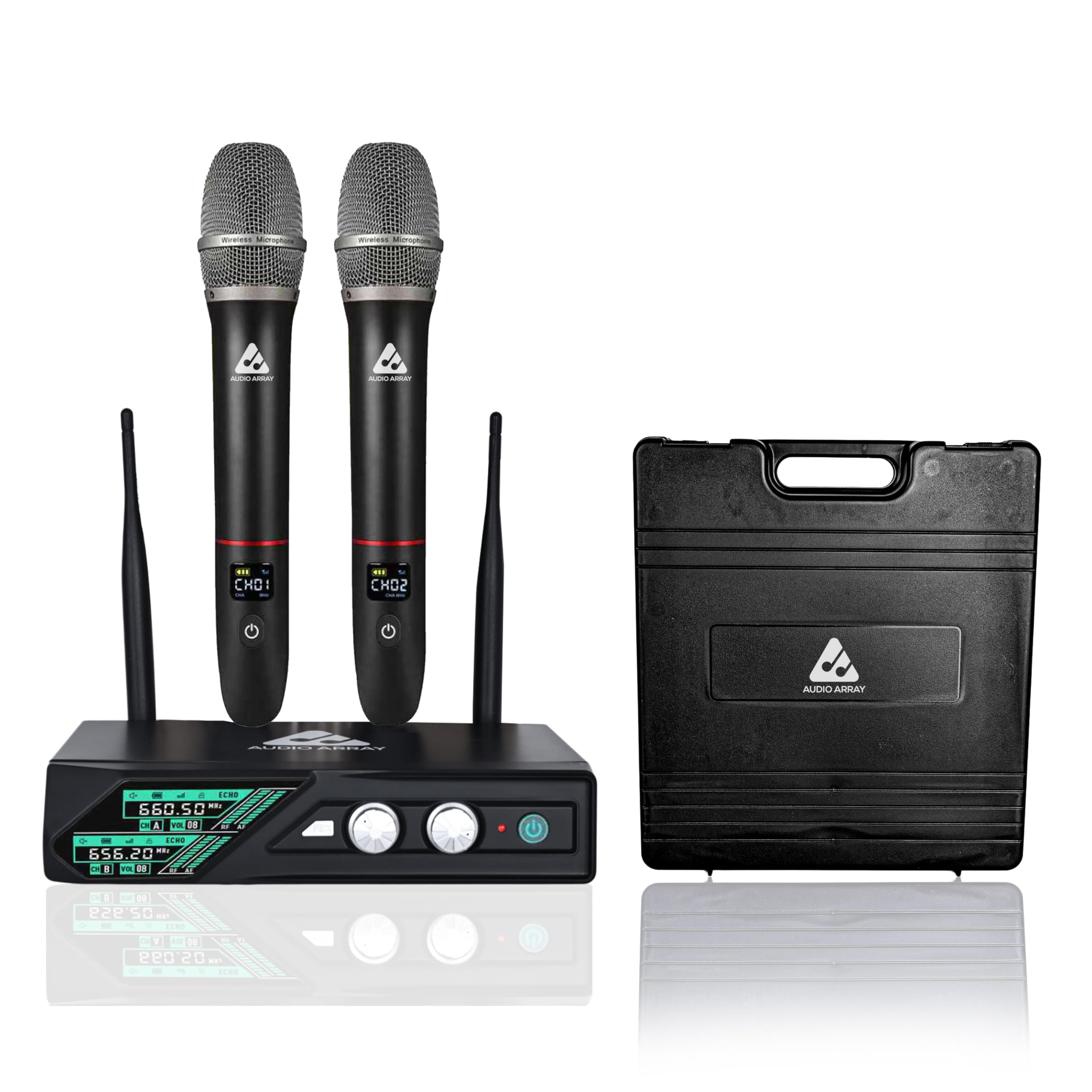 Audio Array AM-W36 Pro Dual UHF Wireless Microphone with Receiver Box-image-42