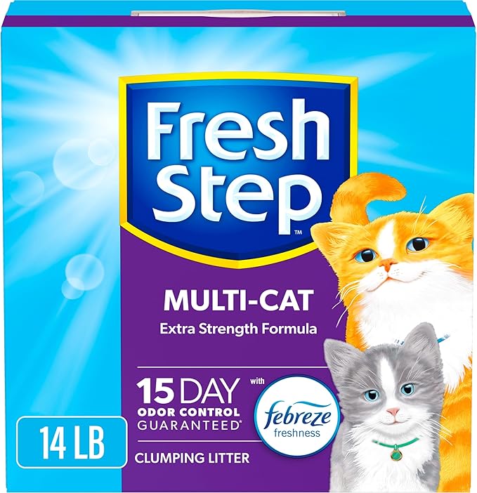 Fresh Step Clumping Cat Litter, Multi-Cat, 14 lb